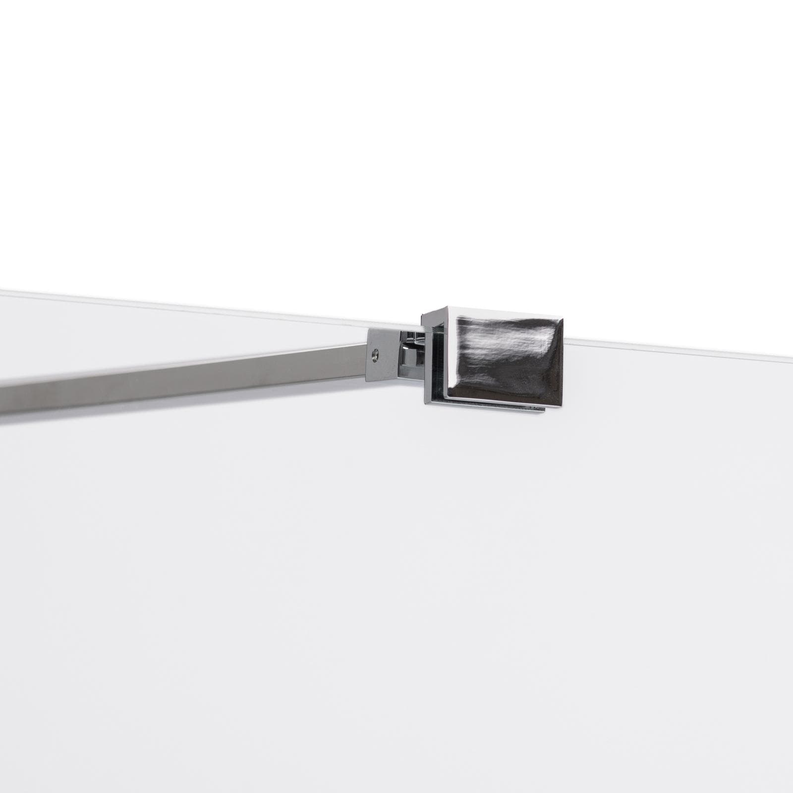 Braccio supporto con snodo 100 cm in acciaio per box doccia con vetro fino a 10 mm cromo