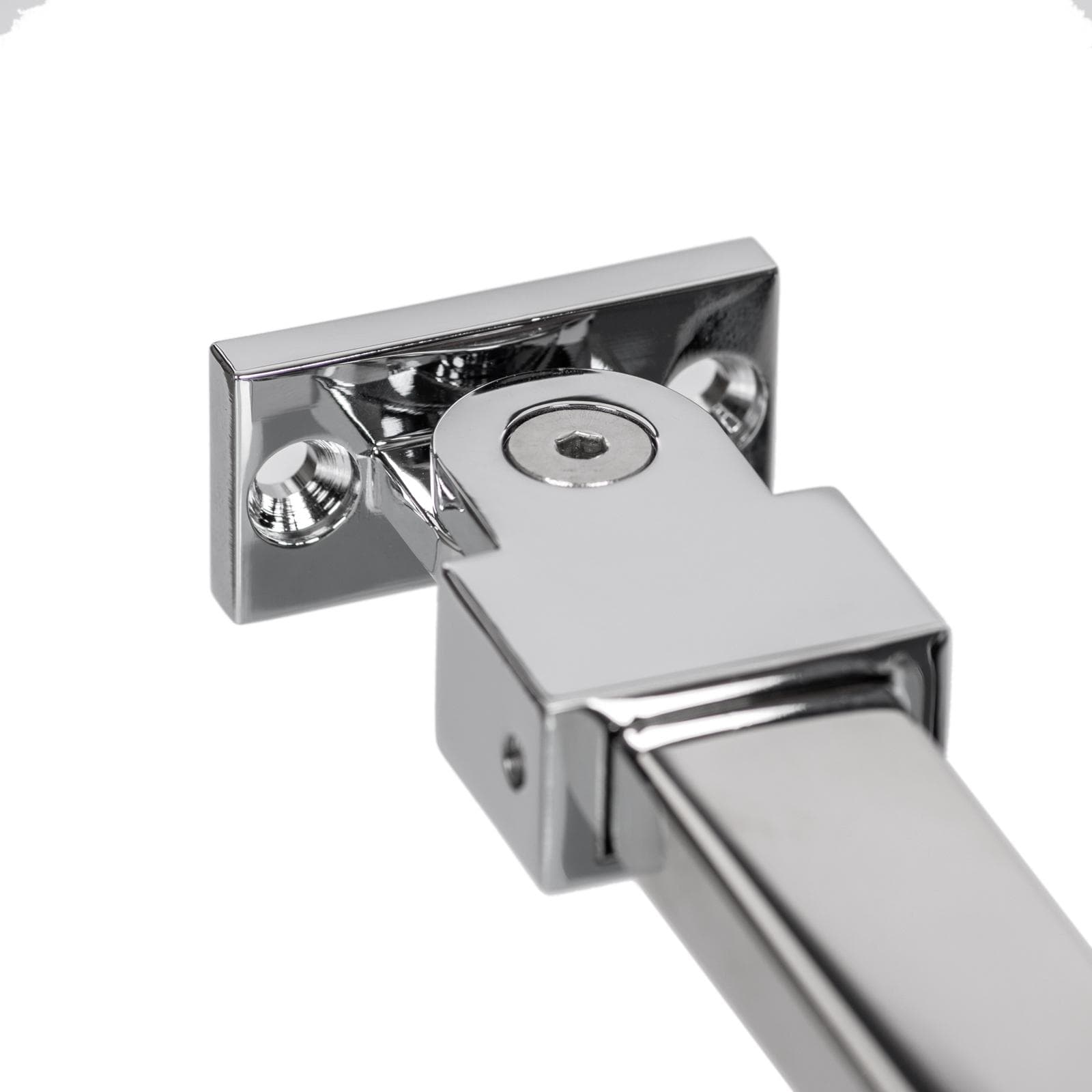 Braccio supporto con snodo 100 cm in acciaio per box doccia con vetro fino a 10 mm cromo