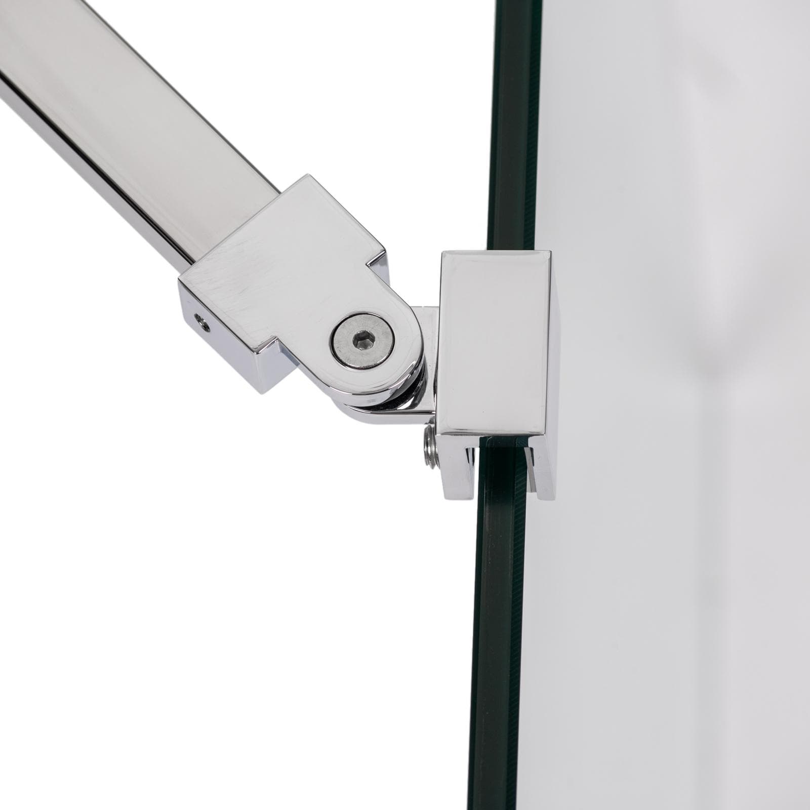 Braccio supporto con snodo 100 cm in acciaio per box doccia con vetro fino a 10 mm cromo