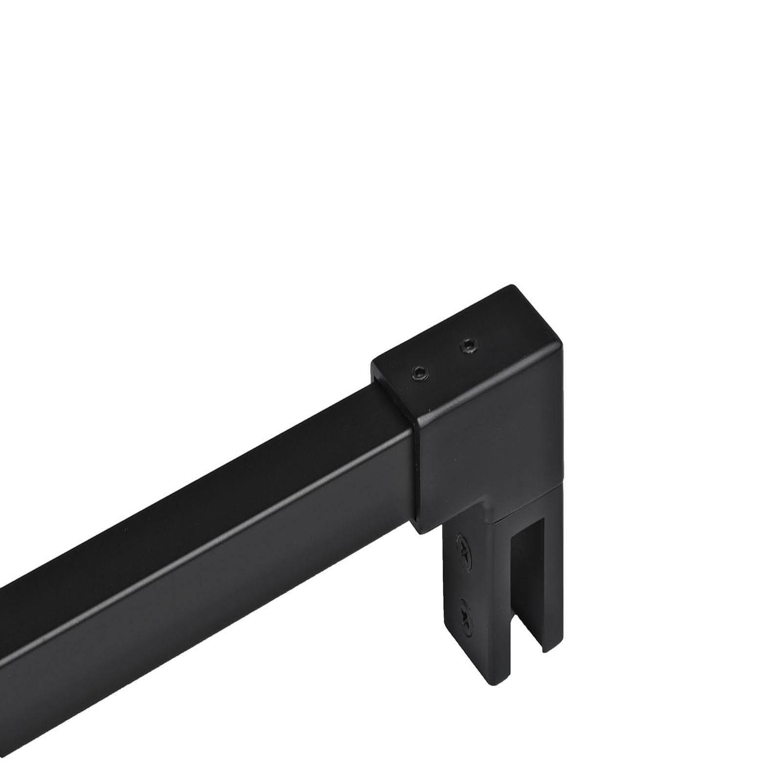 Braccio walk-in 120 cm per box doccia finitura nero opaco
