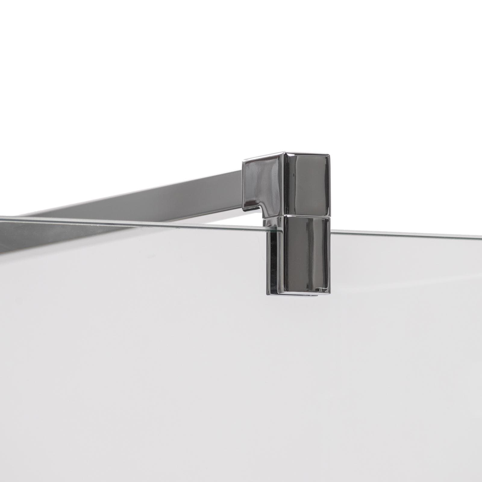 Braccio walk-in 100 cm acciaio sezione quadrata riducibile cromo