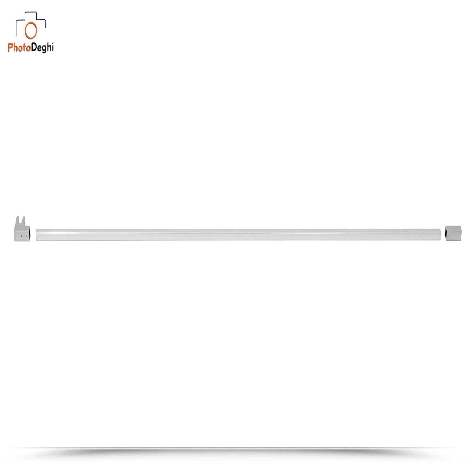 Braccio walk-in cm 120 acciaio cromato sezione quadrata riducibile
