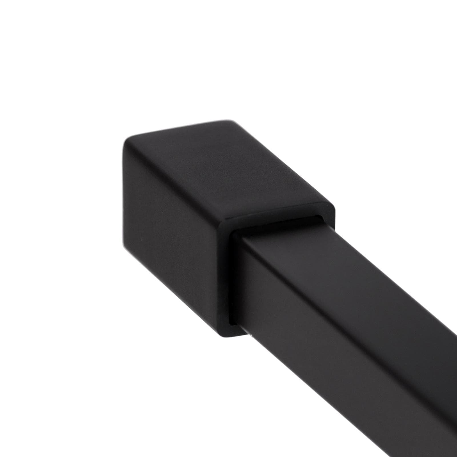 Braccio walk-in 100 cm acciaio sezione quadrata riducibile nero opaco