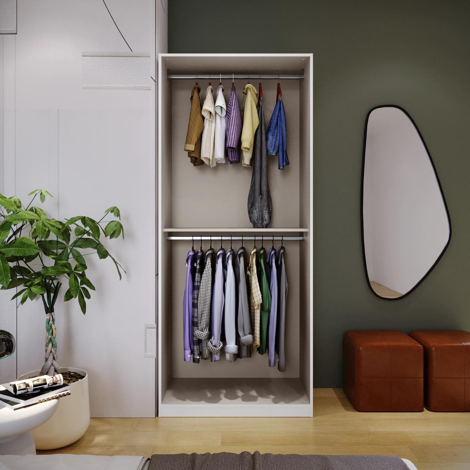 Cabina armadio modulare 100x236h cm bianco - Ventur