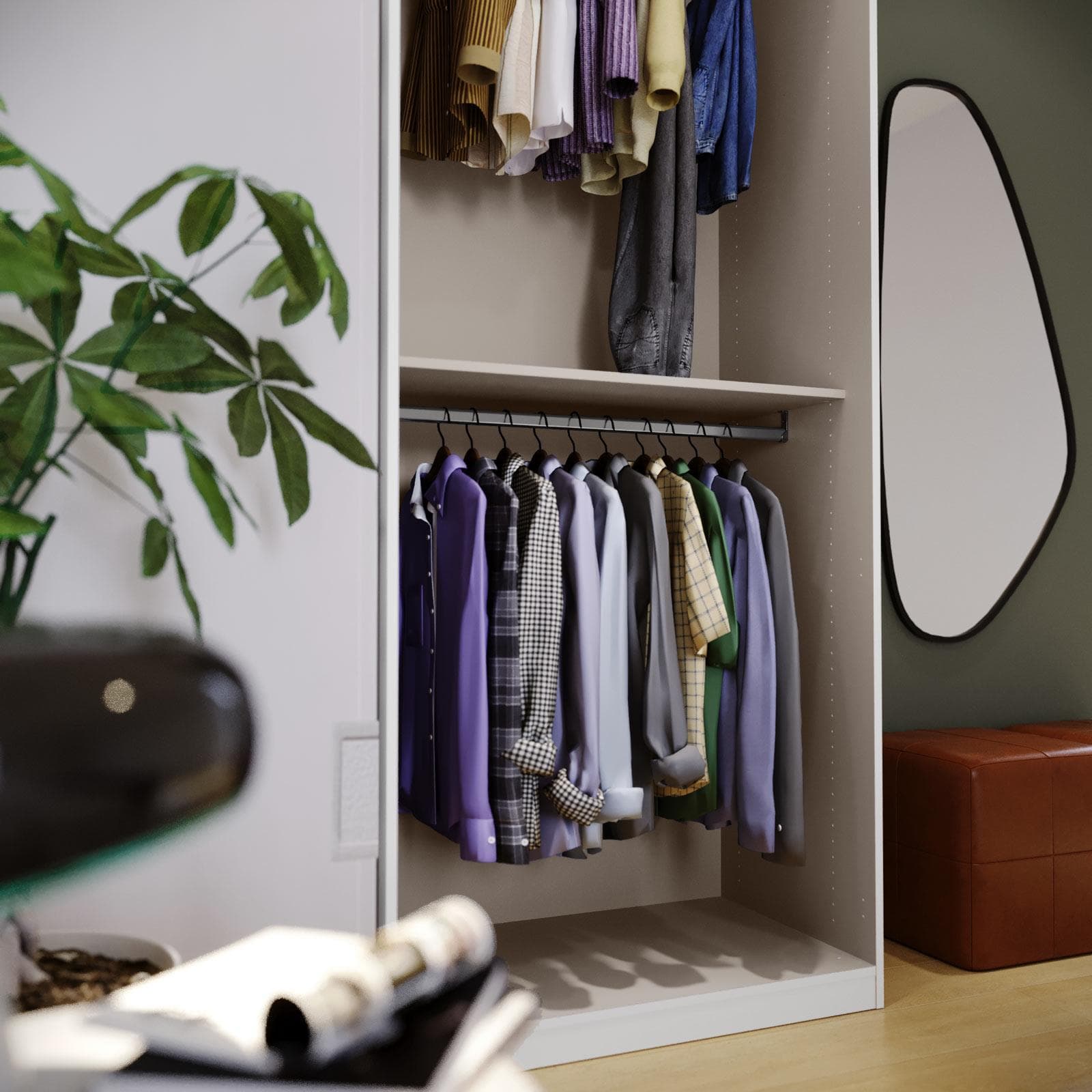 Cabina armadio modulare 100x236h cm bianco - Ventur