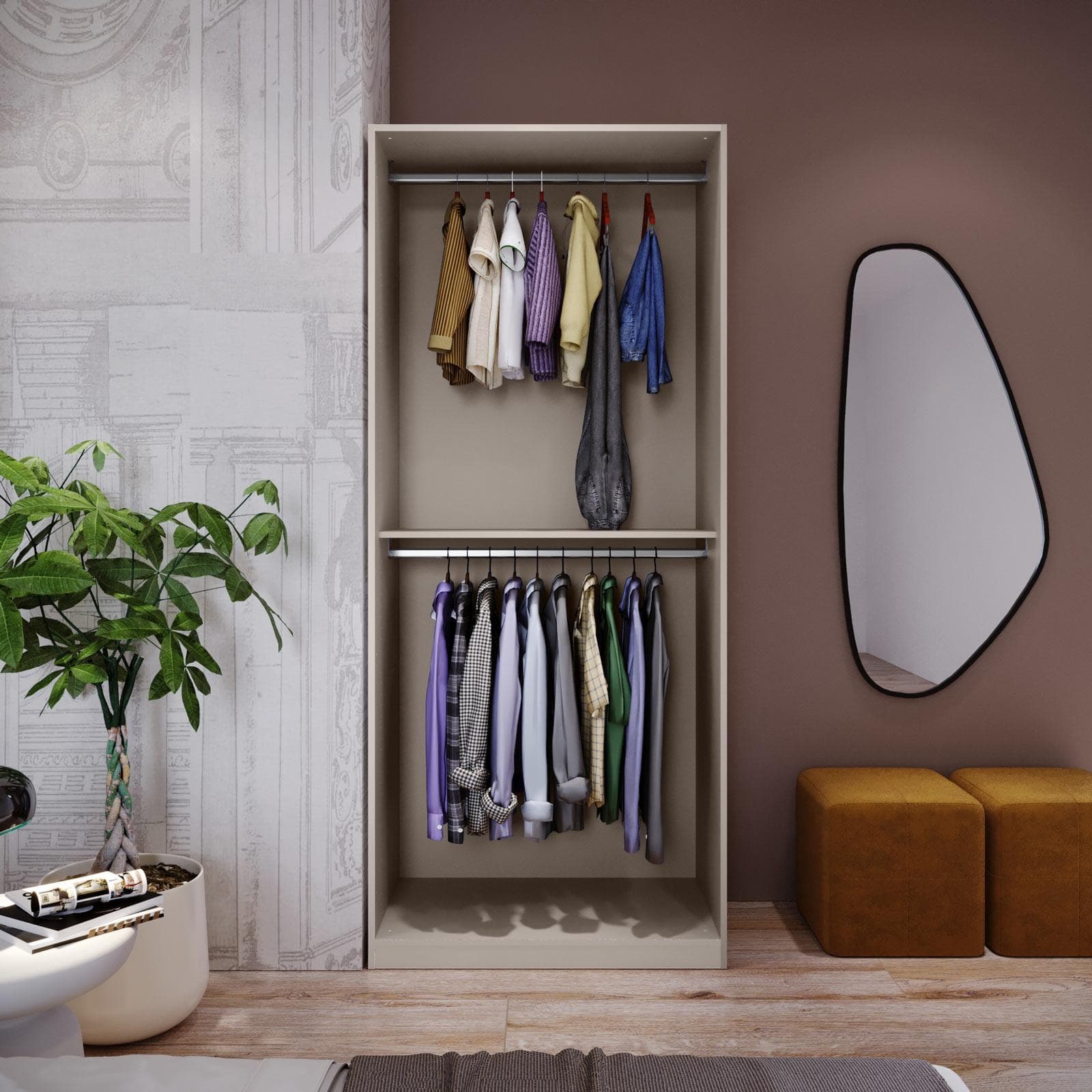 Cabina armadio modulare 100x236h cm cashmere - Ventur