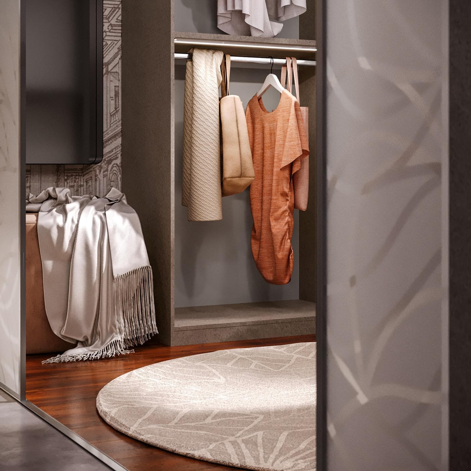 Cabina armadio modulare 135x240h cm bronzo - Carrie