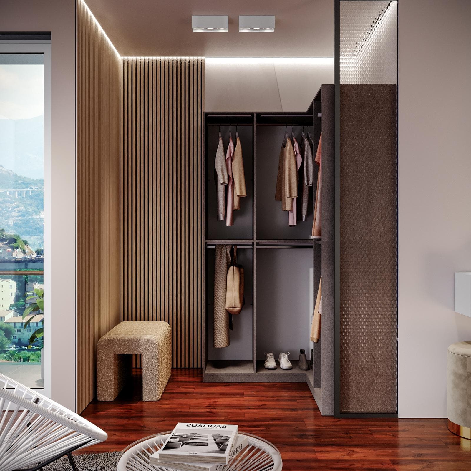 Cabina armadio modulare 145x240h cm bronzo - Carrie