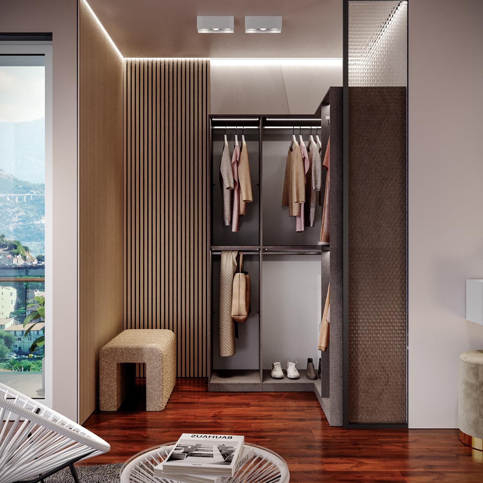 Cabina armadio modulare 145x240h cm bronzo - Carrie