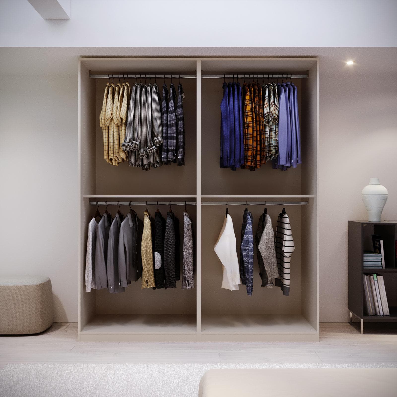 Cabina armadio modulare 200x236h cm cashmere - Ventur