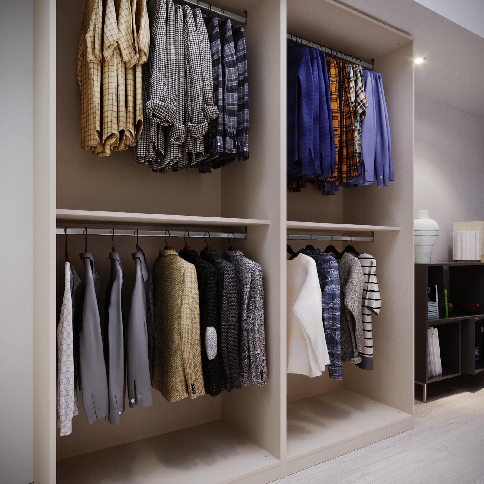 Cabina armadio modulare 200x236h cm cashmere - Ventur