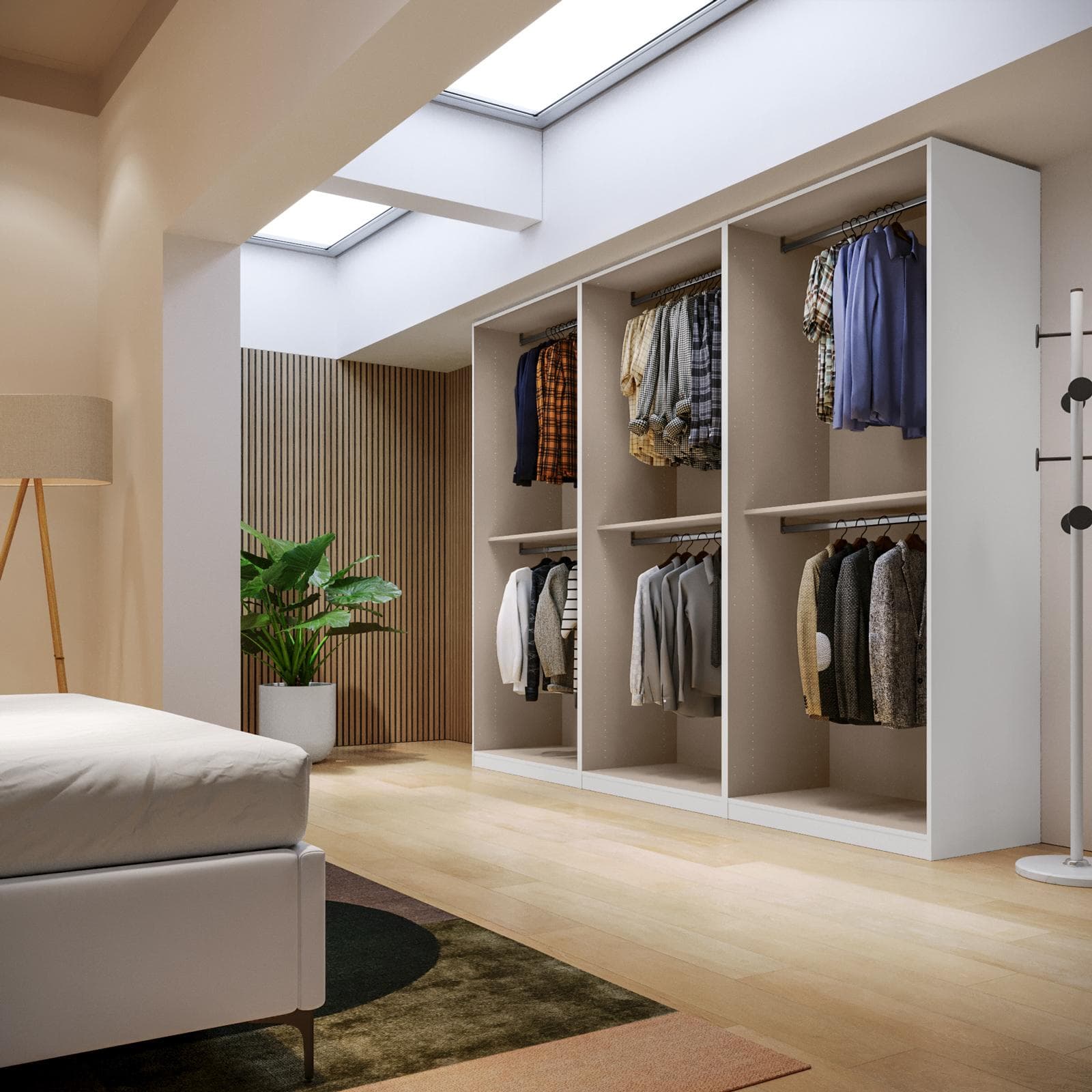 Cabina armadio modulare 300x236h cm bianco - Ventur