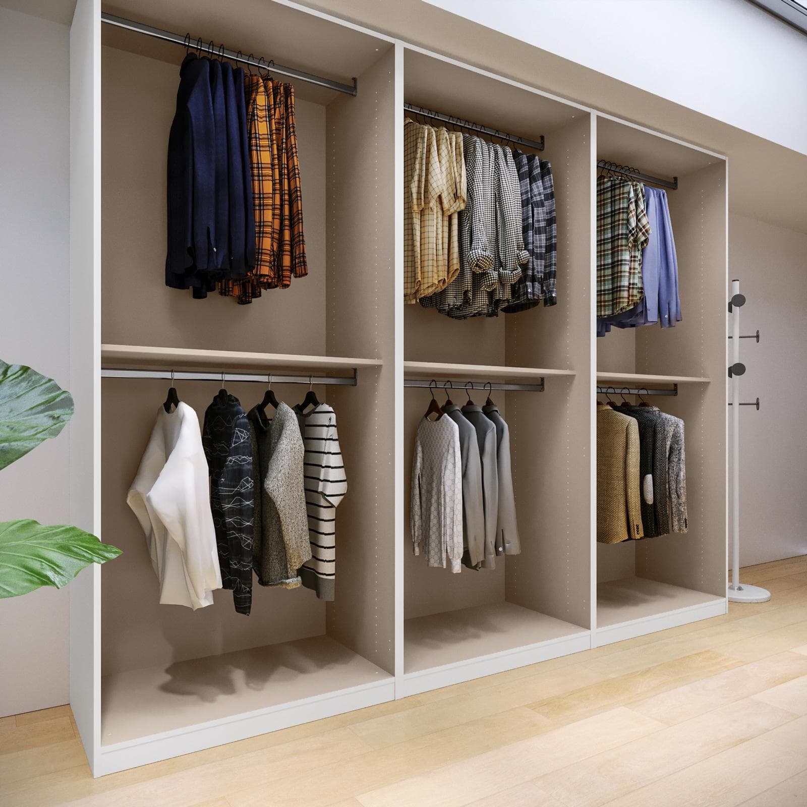 Cabina armadio modulare 300x236h cm bianco - Ventur