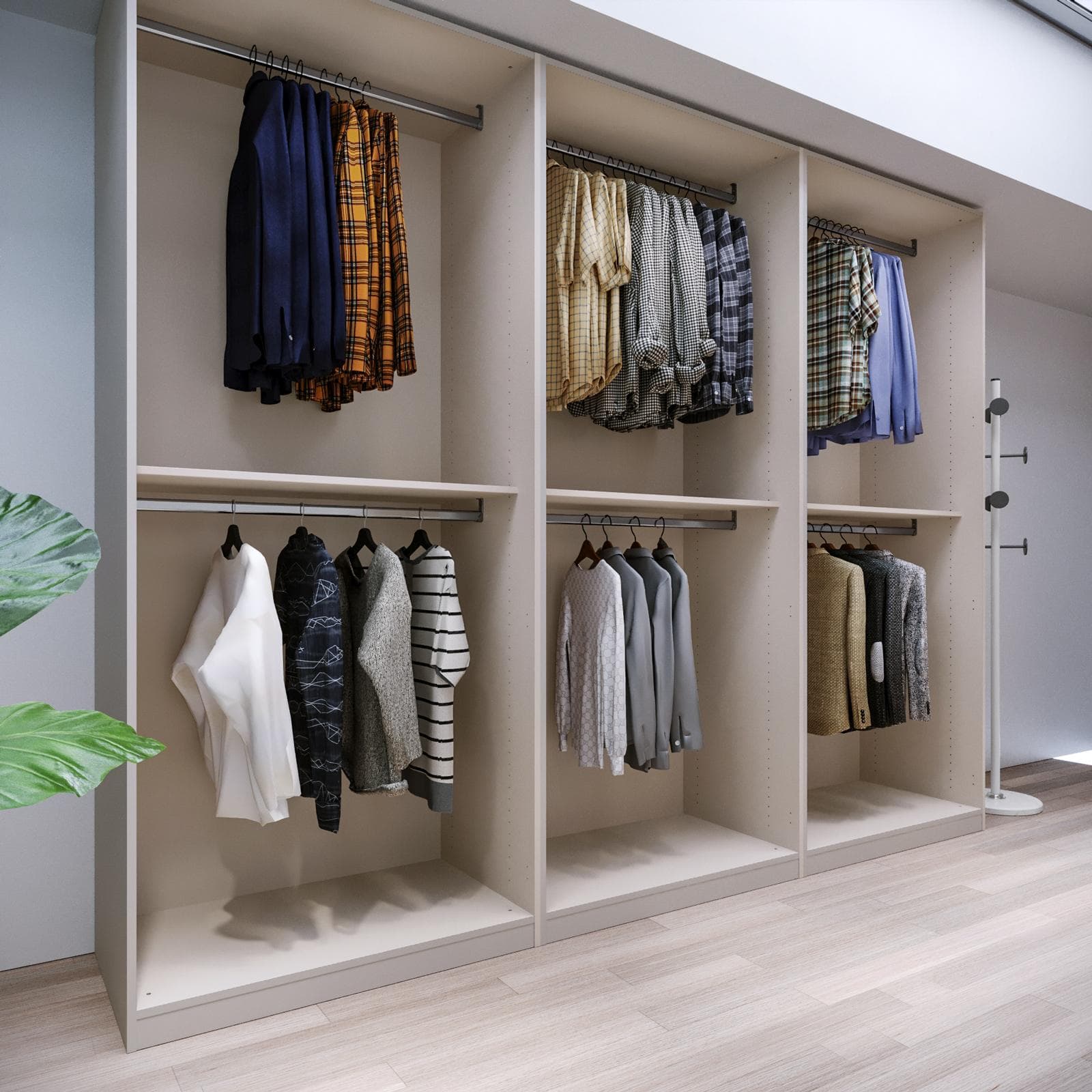Cabina armadio modulare 300x236h cm cashmere - Ventur