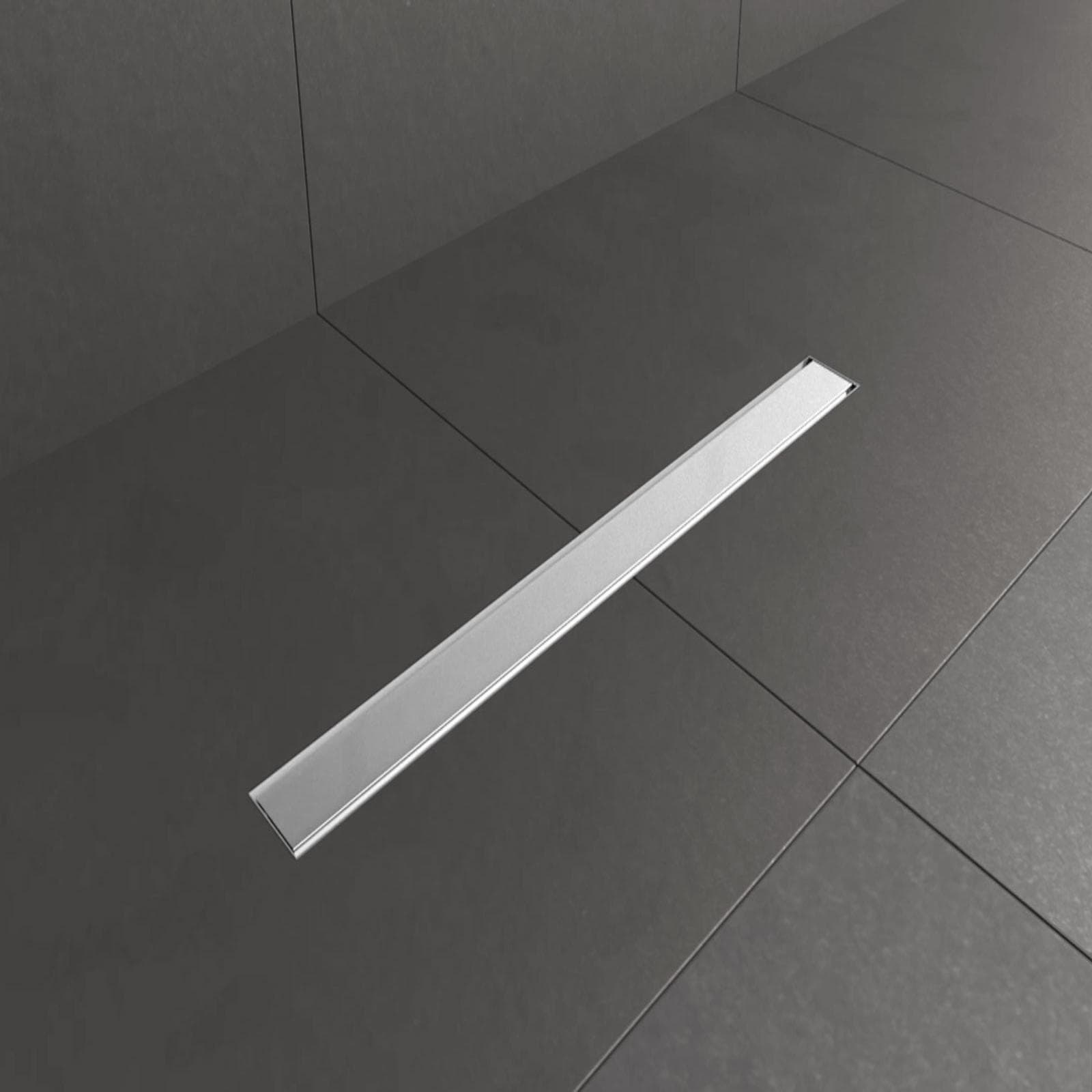 Canaletta di scarico Ghost da 65 cm con sifone reversibile e guaina impermeabilizzante