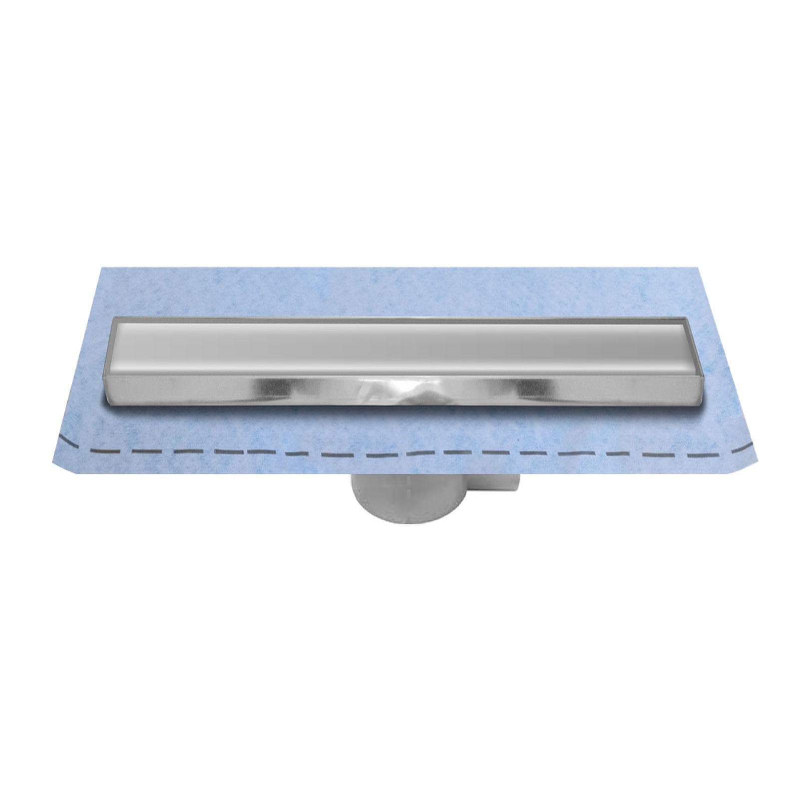 Canaletta di scarico Ghost da 75 cm con sifone reversibile e guaina impermeabilizzante