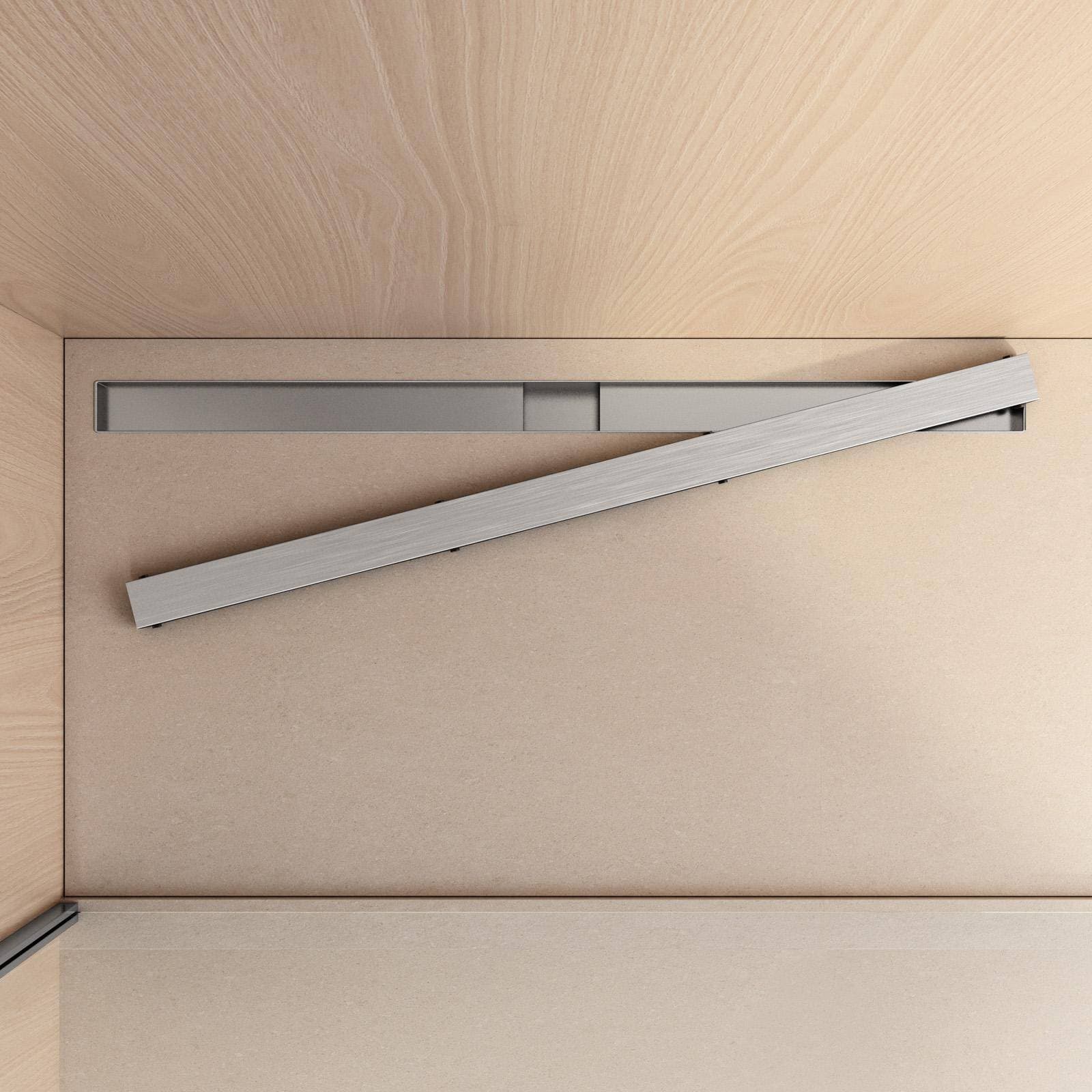Canalina doccia 110 cm cover in acciaio inox - Stiletto