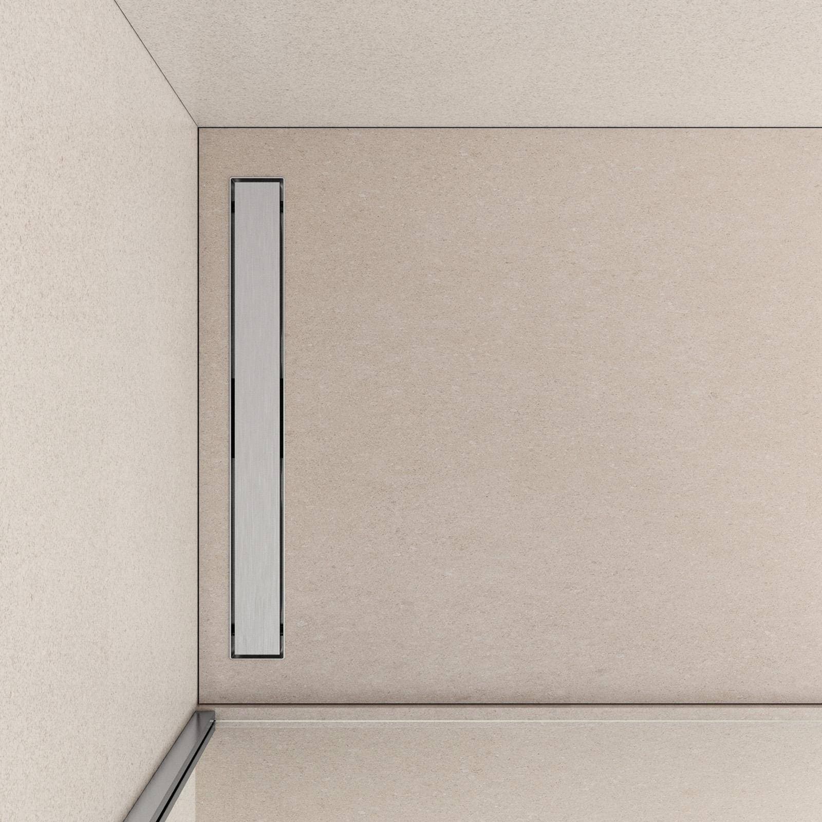Canalina doccia 50 cm cover in acciaio inox - Stiletto