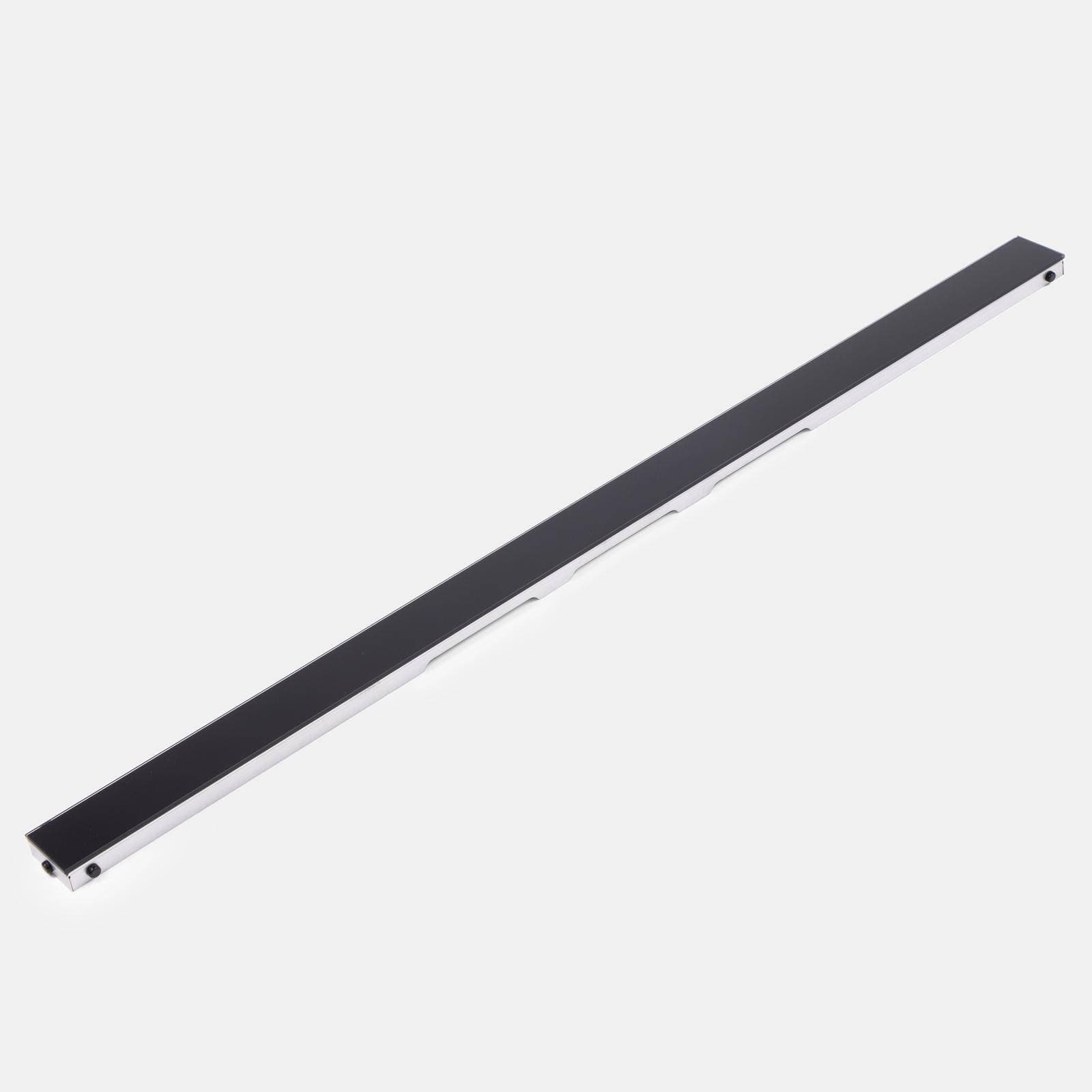 Canalina doccia 50 cm cover in vetro nero temperato - Stiletto