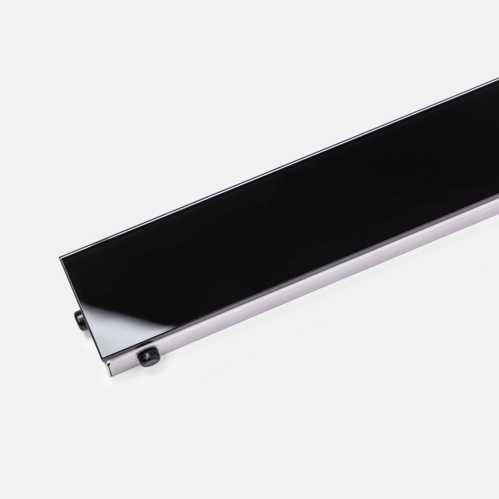 Canalina doccia 50 cm cover in vetro nero temperato - Stiletto