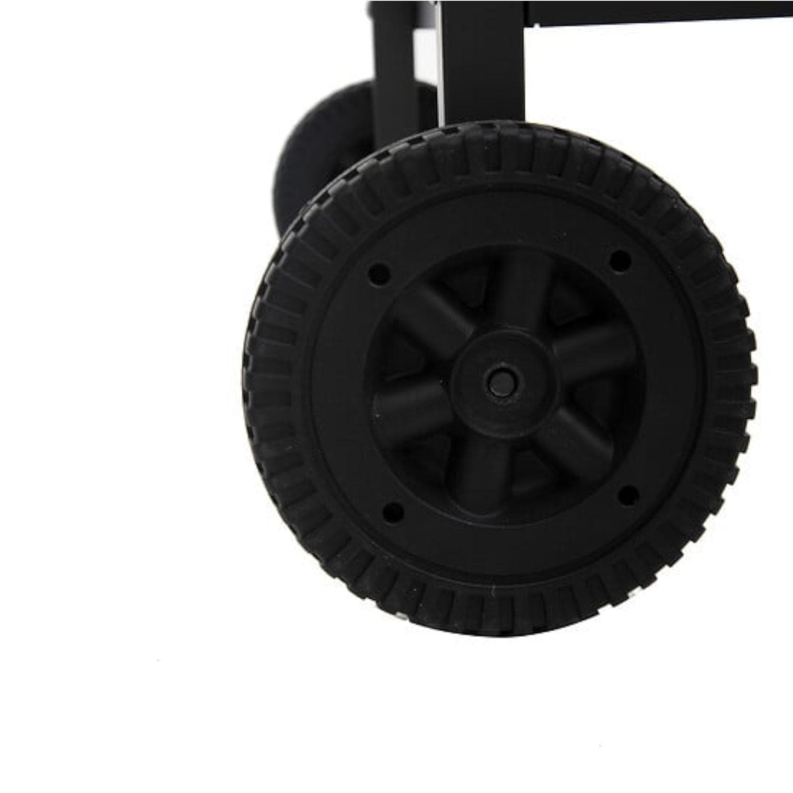 Carrello per plancha 90x58x75 h cm in acciaio nero con ruote e maniglia - Maby