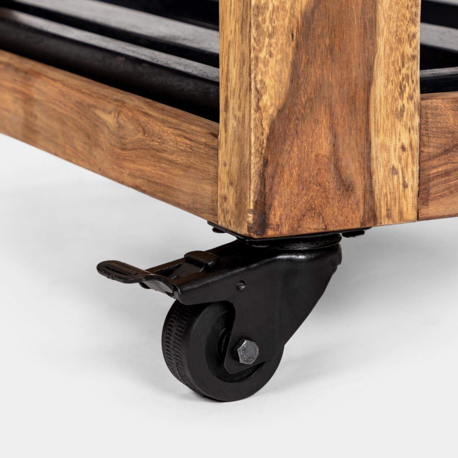 Carrello portabottiglie in legno - Freia Acacia