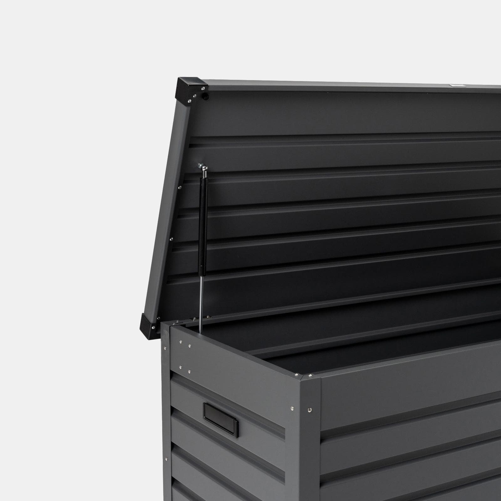 Baule contenitore con ruote 130x61x64h cm in alluminio antracite - Carioca