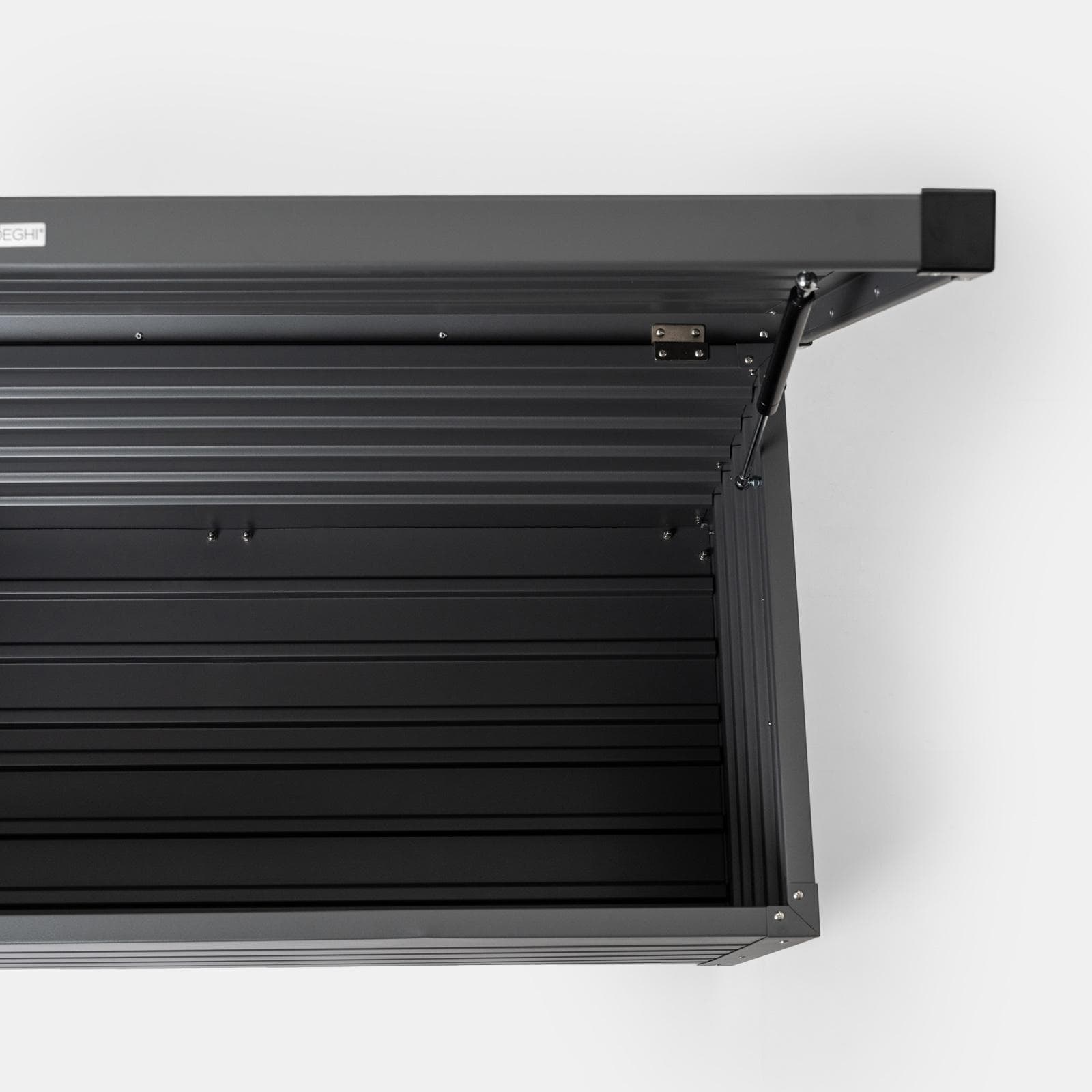 Baule contenitore con ruote 130x61x64h cm in alluminio antracite - Carioca