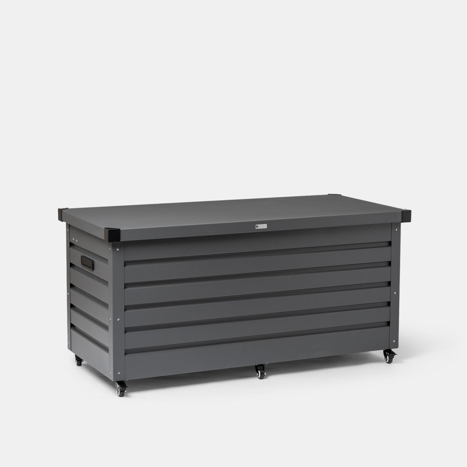 Baule contenitore con ruote 130x61x64h cm in alluminio antracite - Carioca