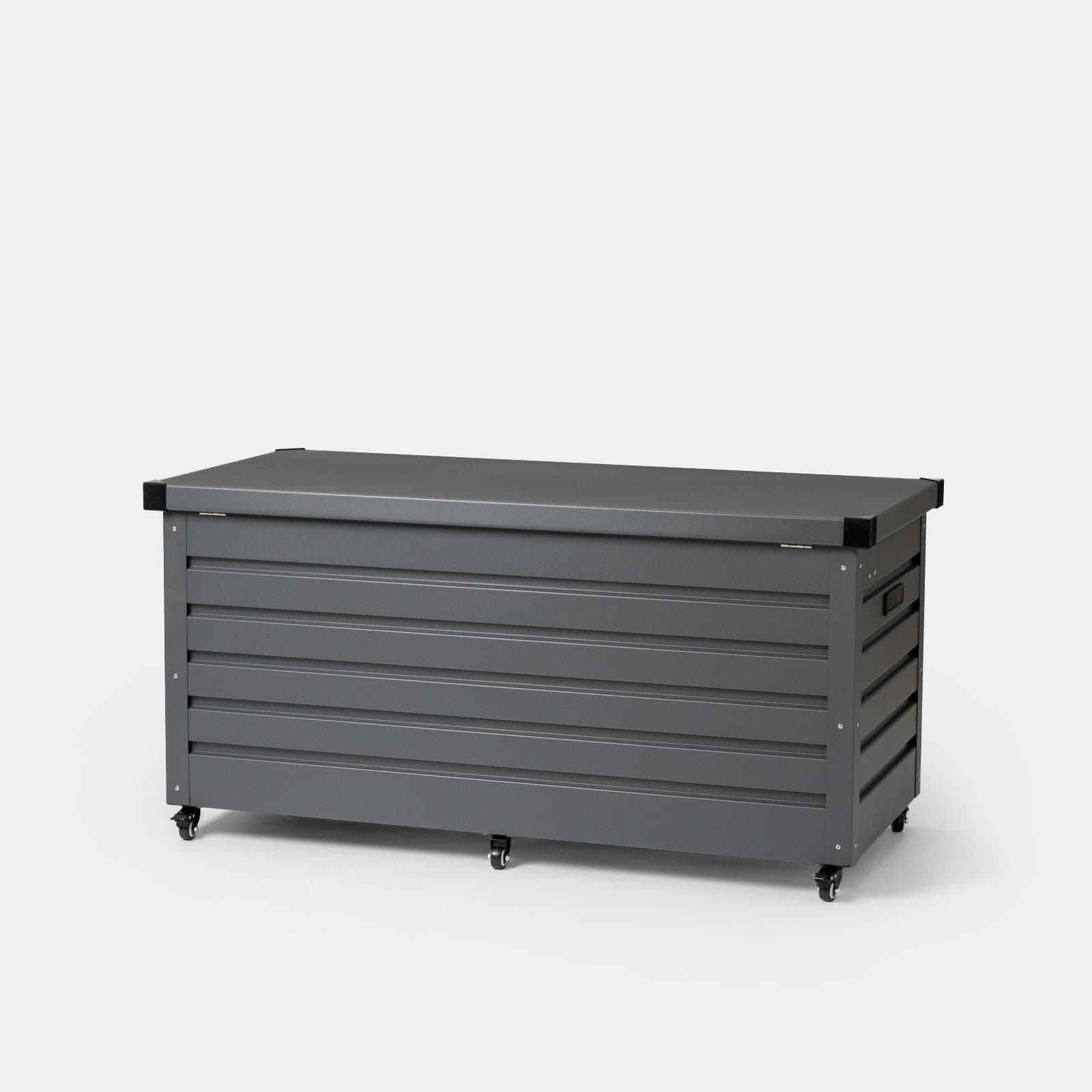 Baule contenitore con ruote 130x61x64h cm in alluminio antracite - Carioca