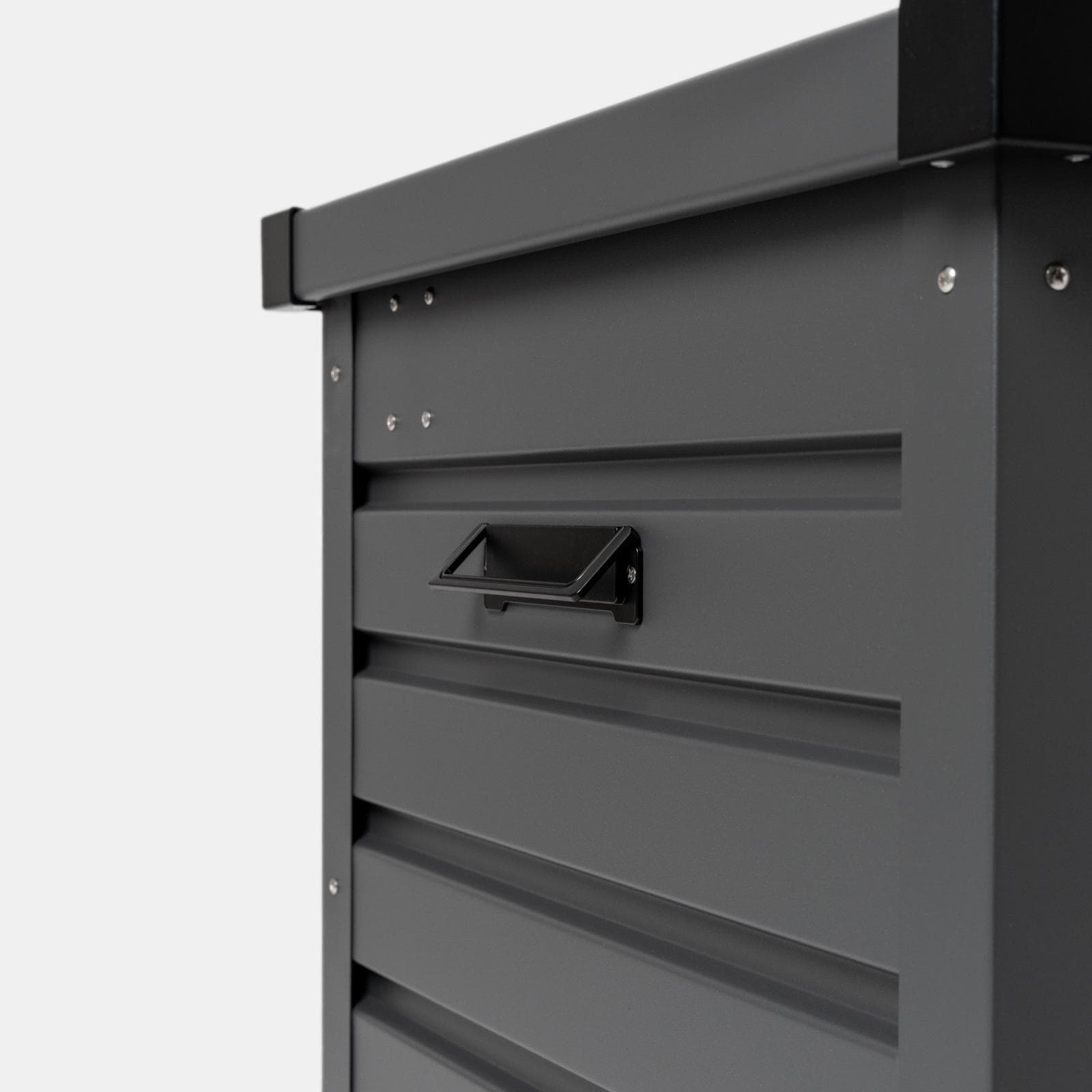 Baule contenitore con ruote 130x61x64h cm in alluminio antracite - Carioca