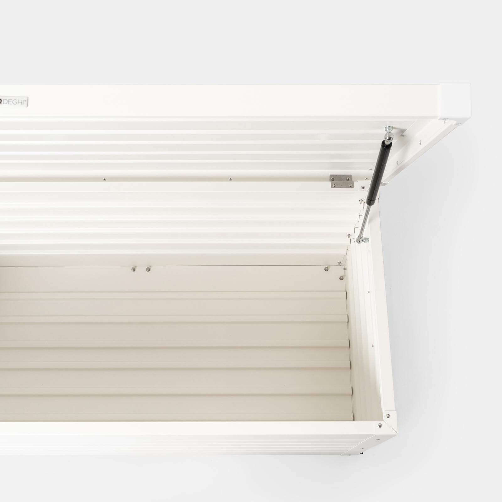 Baule contenitore con ruote 130x61x64h cm in alluminio bianco - Carioca