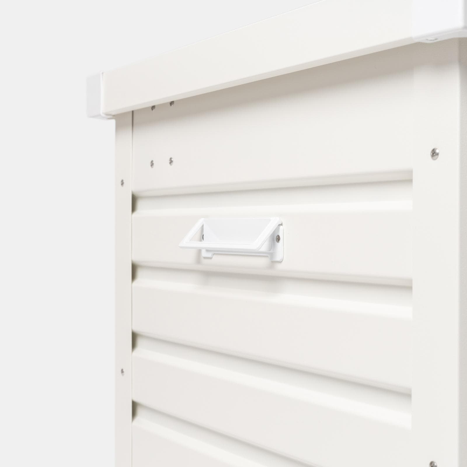 Baule contenitore con ruote 130x61x64h cm in alluminio bianco - Carioca