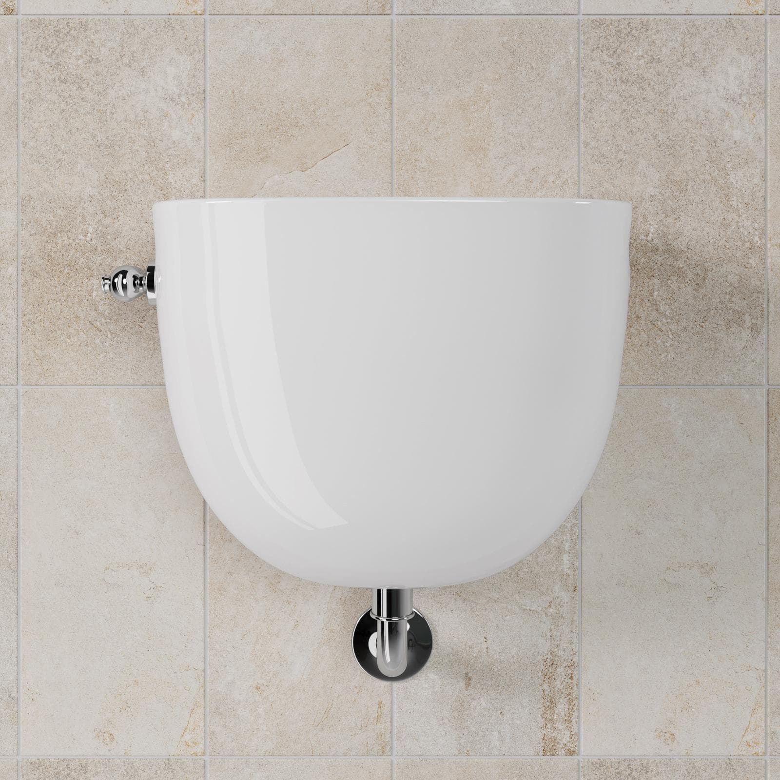 Cassetta alta universale in ceramica bianca da 11 lt