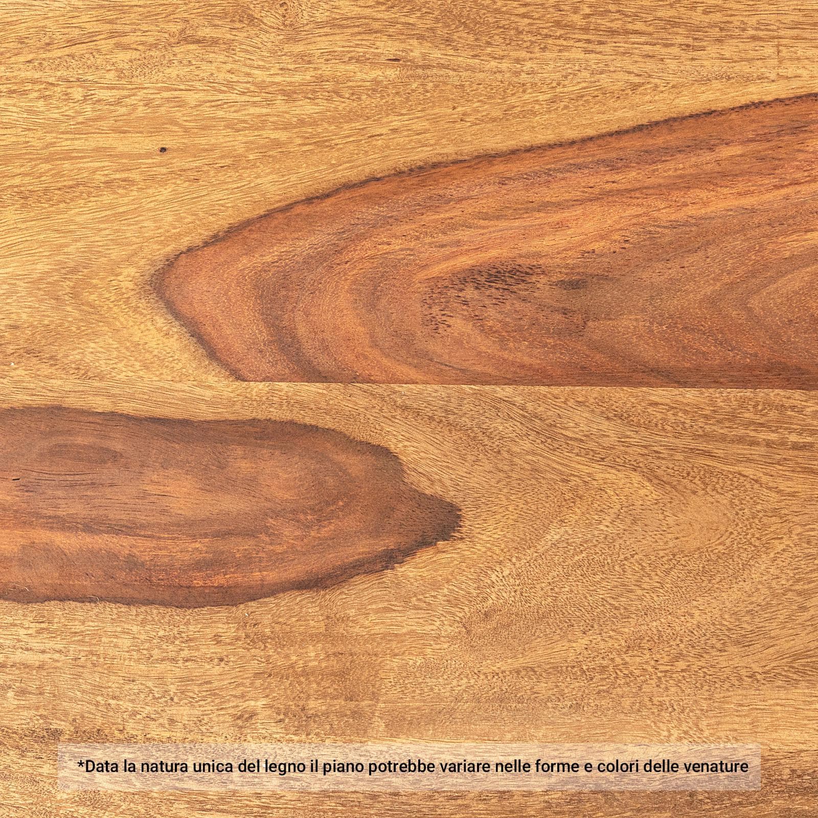 Cassettiera 88x77h cm in legno con 3 cassetti - Freia Sheesham