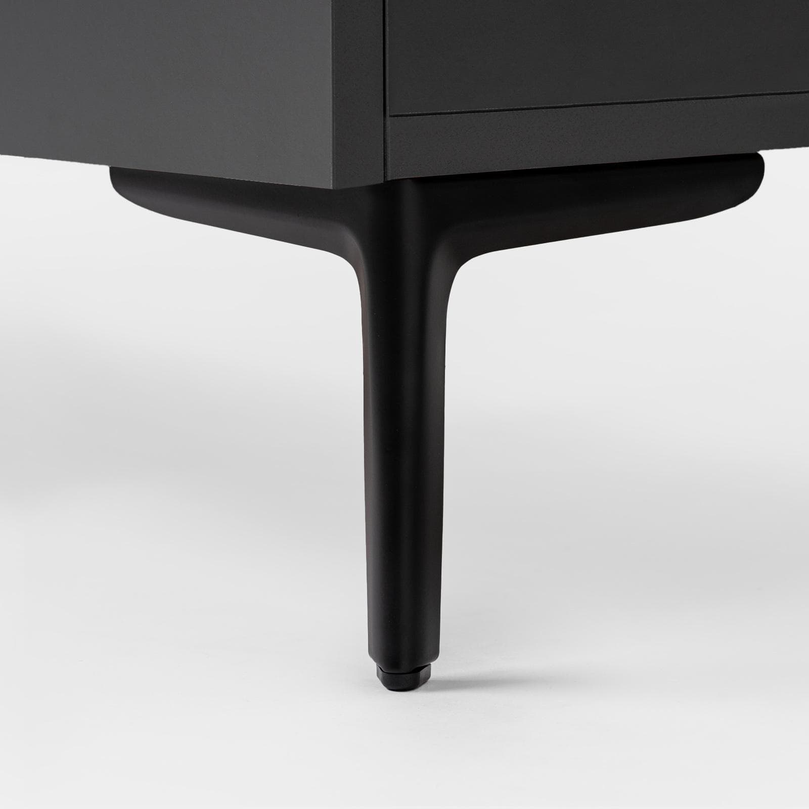 Cassettiera 60x115h cm antracite con 5 cassetti soft close e piedi in metallo nero - Judith