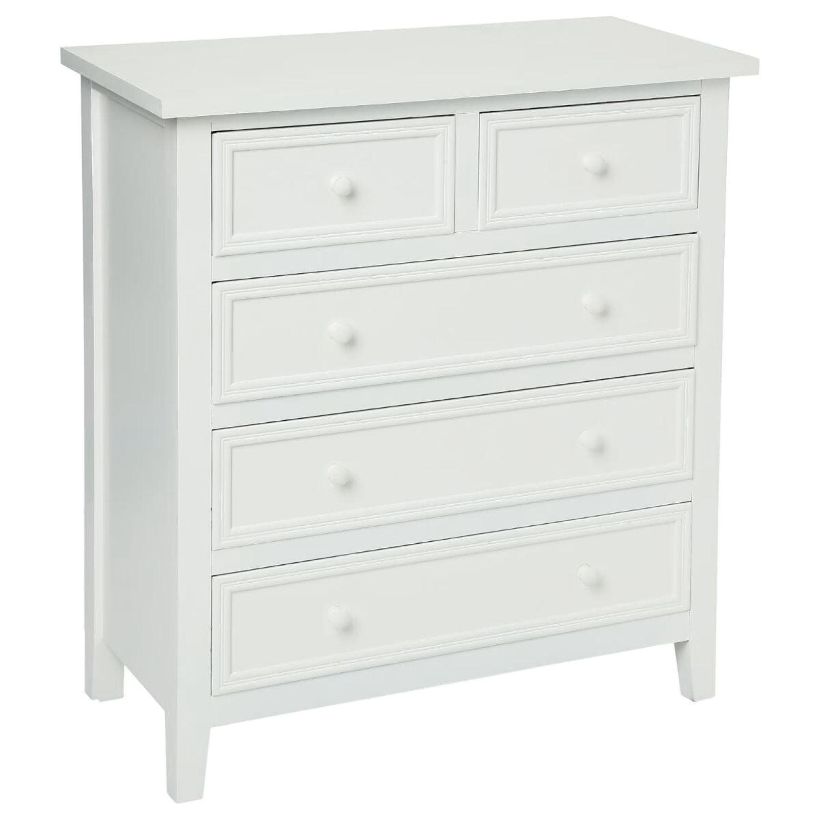 Cassettiera 73x81h cm bianco con 5 cassetti - Eveline