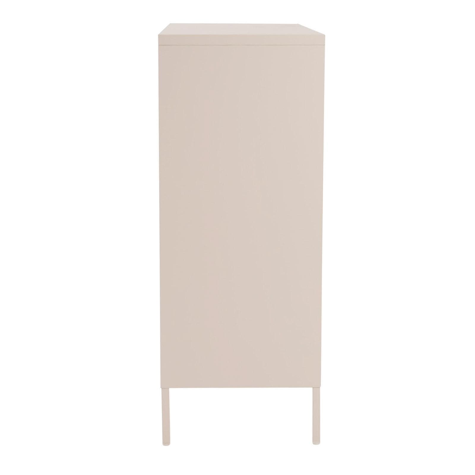 Cassettiera 80x102h cm in acciaio verniciato crema con 4 cassetti - Roger