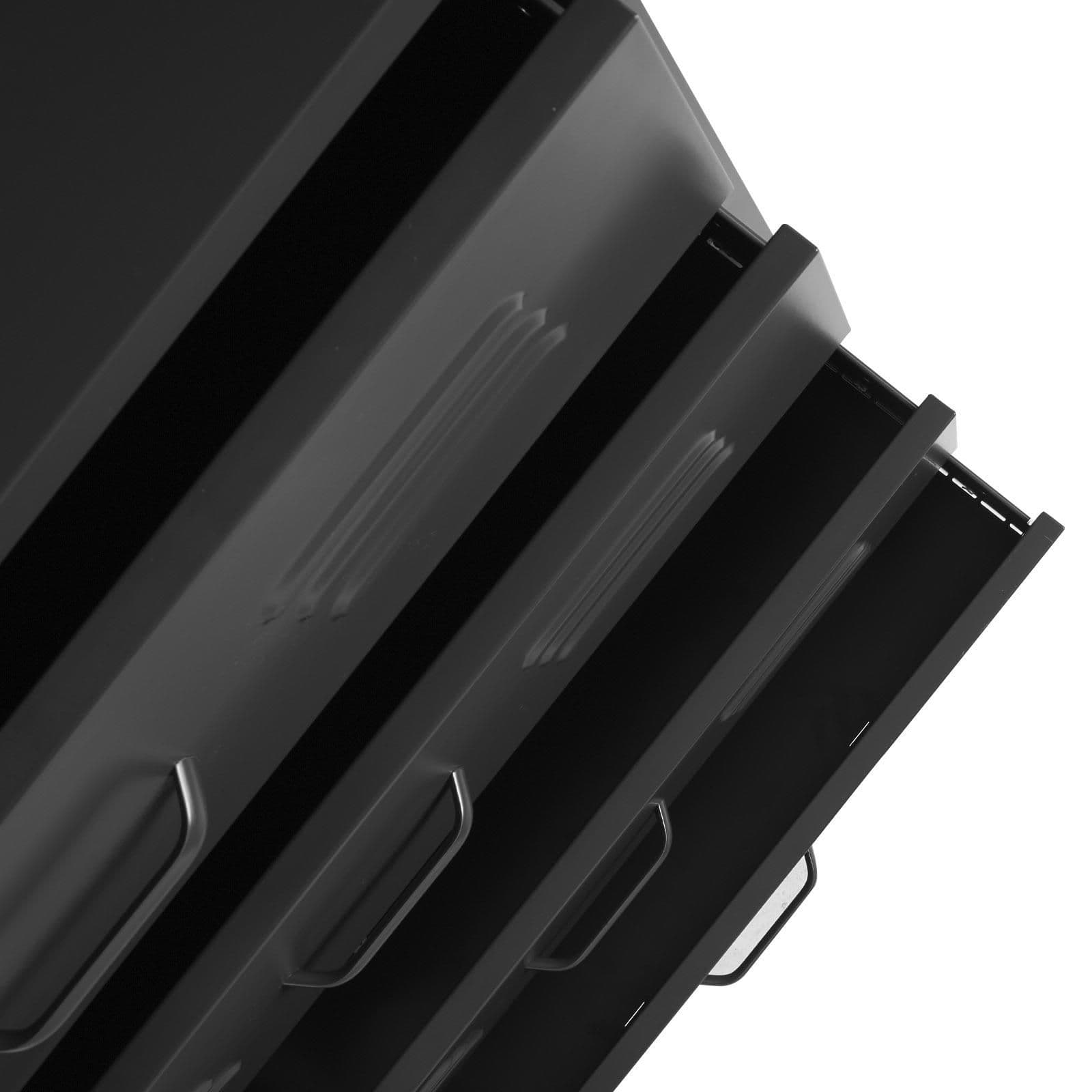 Cassettiera 80x102h cm in acciaio verniciato nero con 4 cassetti - Roger