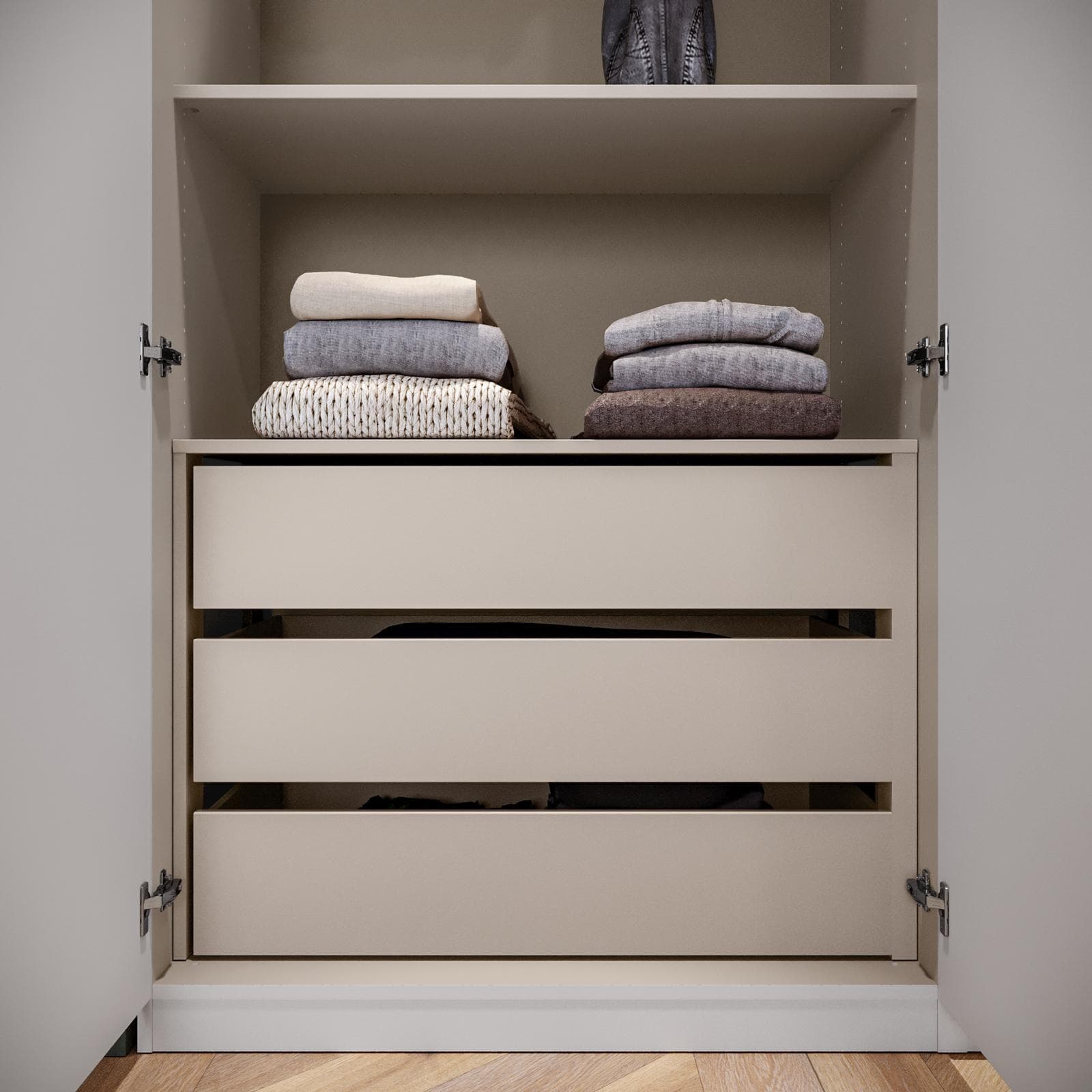Cassettiera soft close cashmere per armadio da 100 cm - Ventur