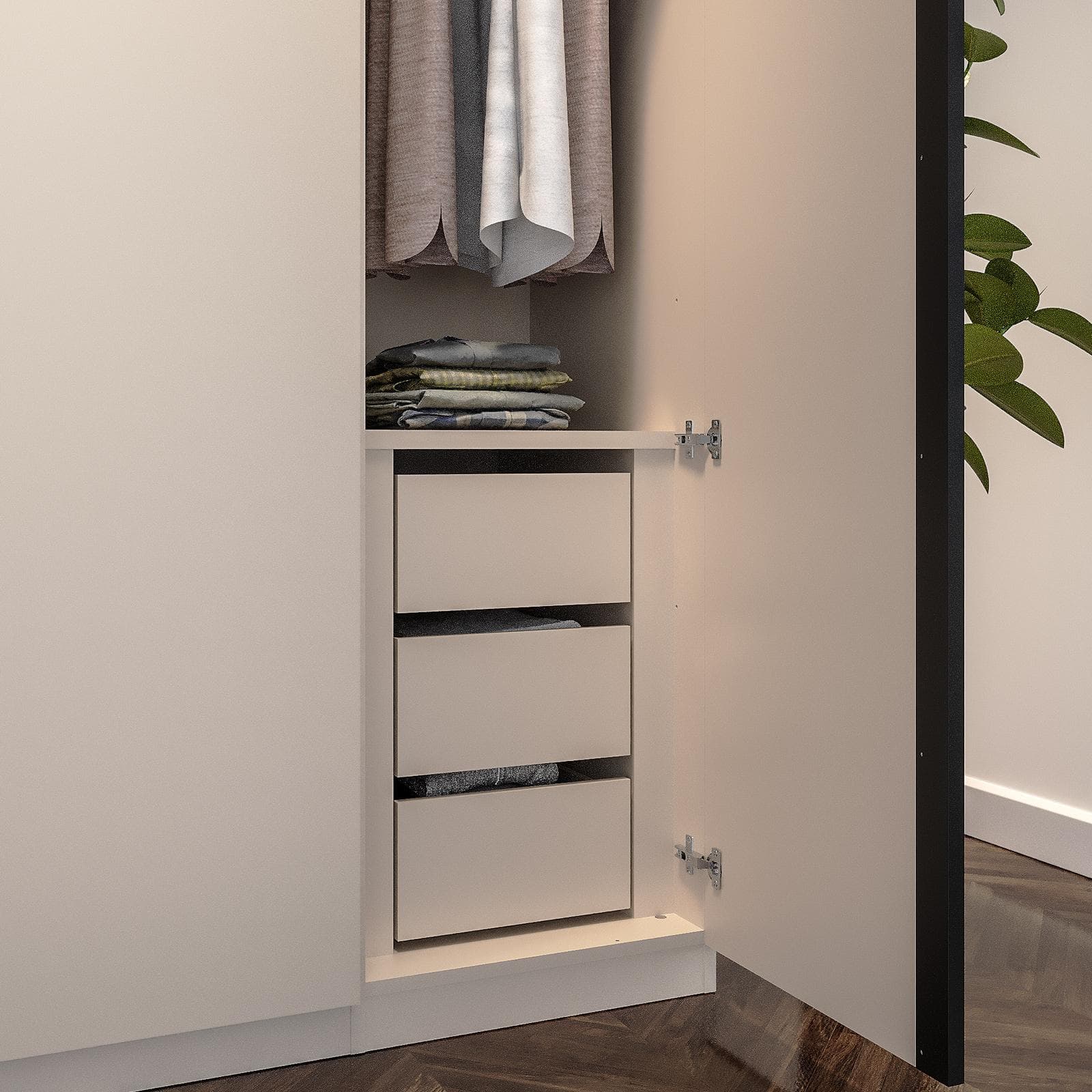 Cassettiera armadio per modulo da 45 cm Cindy Codey Berwin Jessie Carrie cashmere