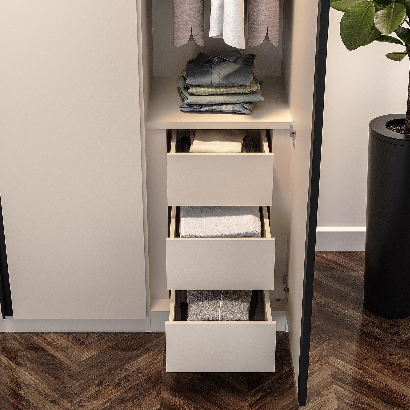 Cassettiera armadio per modulo da 45 cm Cindy Codey Berwin Jessie Carrie cashmere