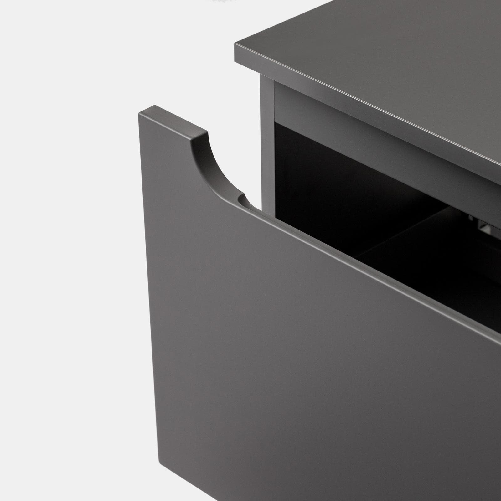 Cassettone sospeso 80 cm con top antracite - Sleek