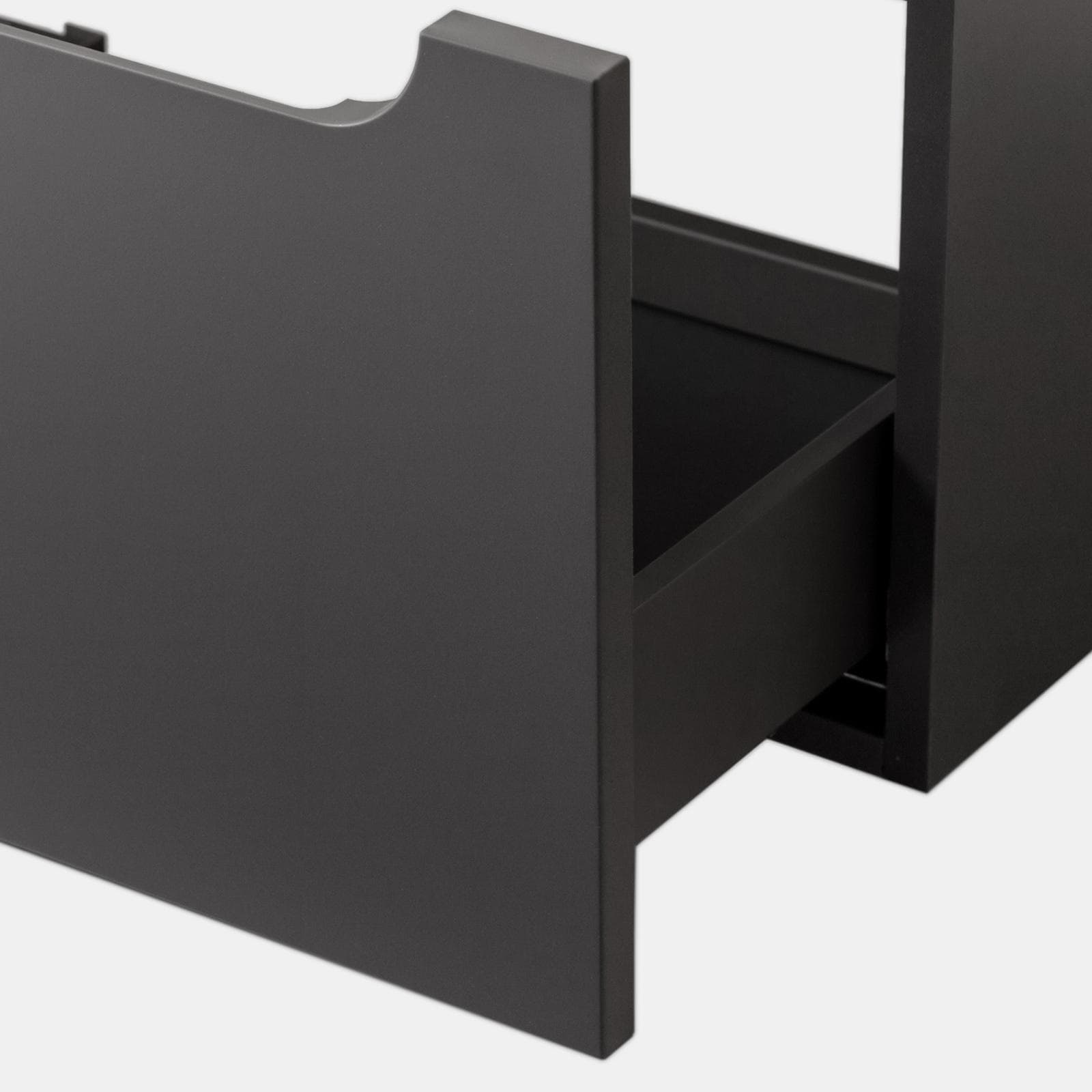 Cassettone sospeso 80 cm con top antracite - Sleek