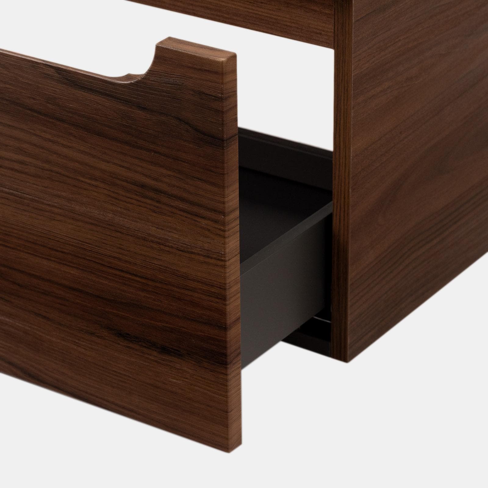 Cassettone sospeso 90 cm con top rovere deciso - Sleek