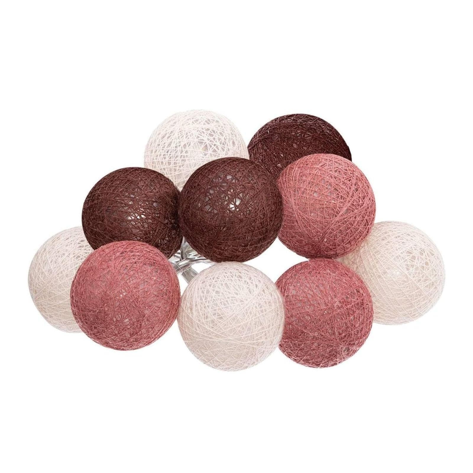 Catena luminosa 165 cm multicolore con 10 sfere luminose