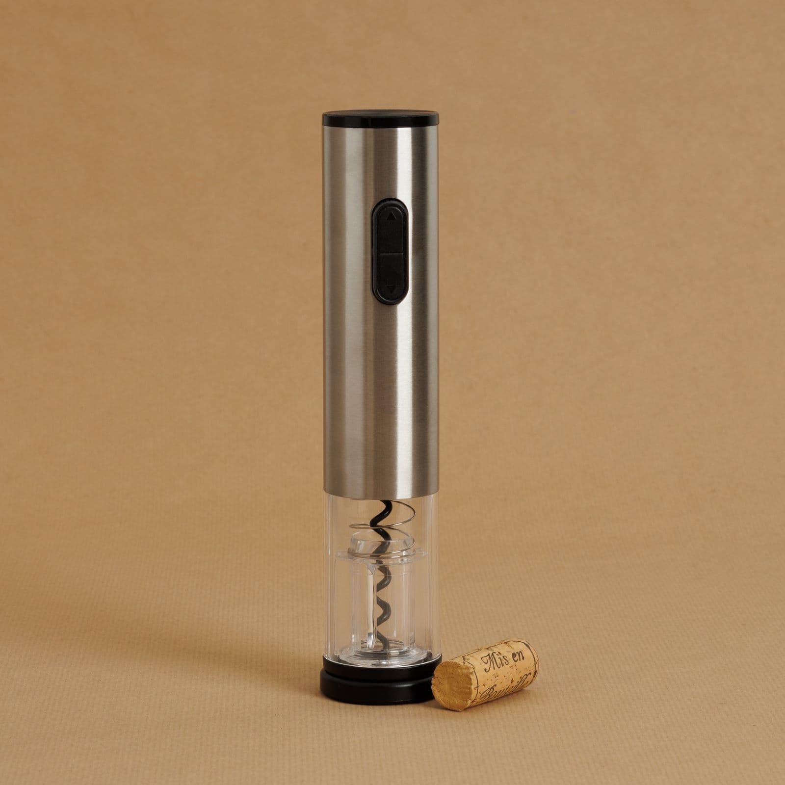 Cavatappi elettrico 23h cm in acciaio inox cromo
