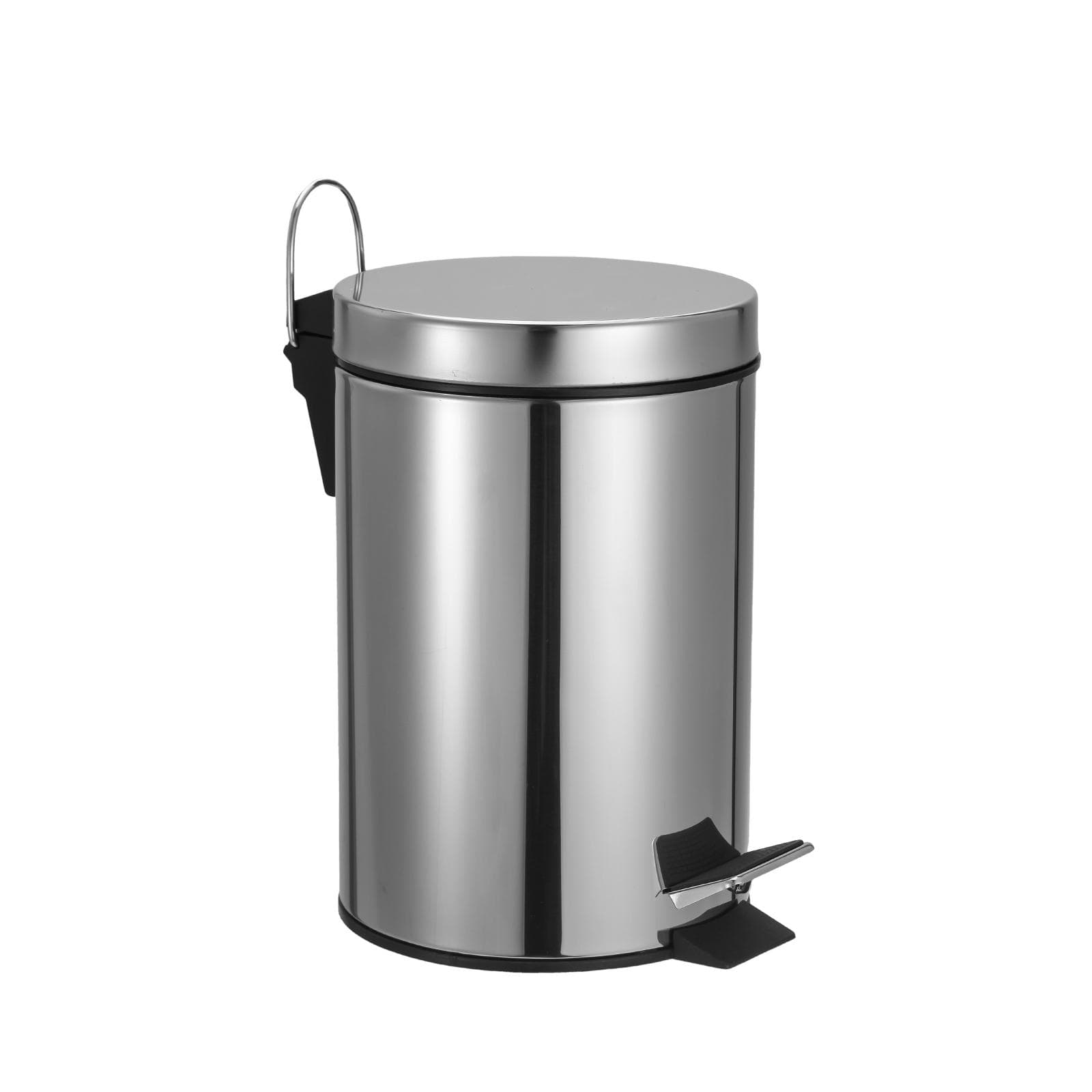Cestino portarifiuti con pedale 3 litri in acciaio inox cromo - Seele