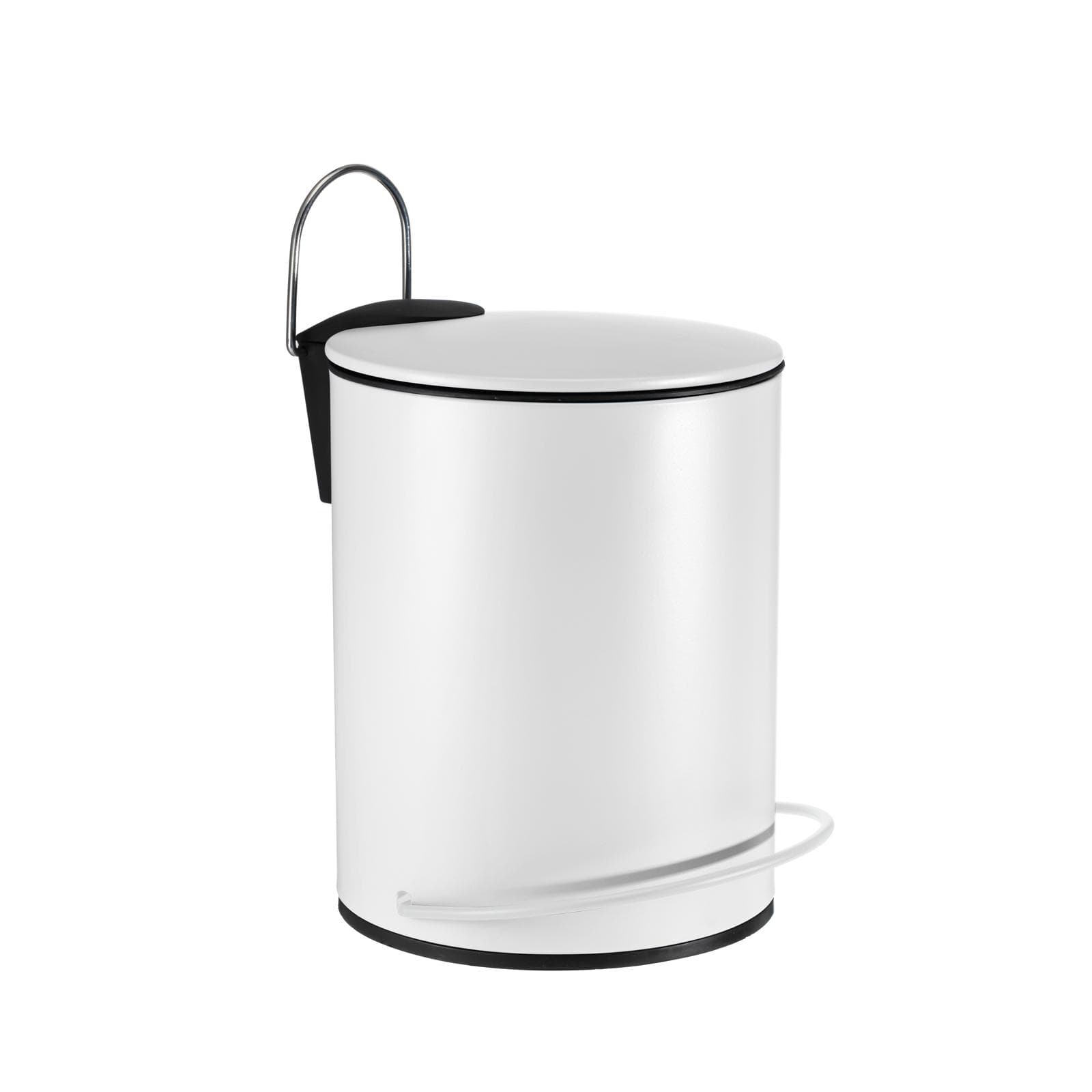 Cestino portarifiuti in metallo soft close 5 litri bianco opaco - Xela