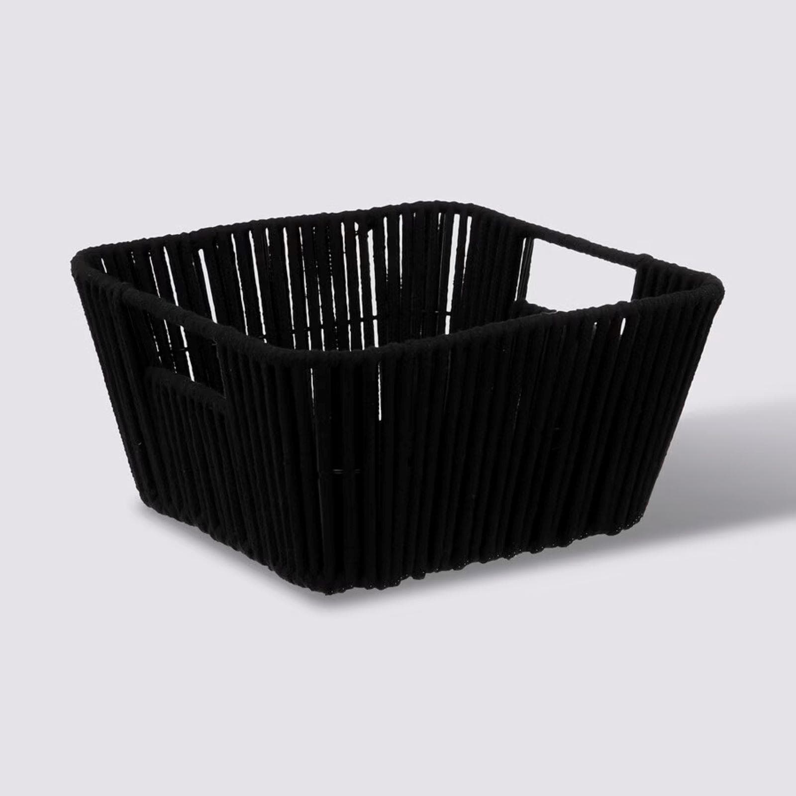 Cesto contenitore 31x15h cm in cotone nero